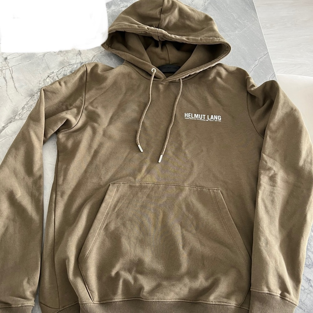 HELMUT LANG HOODIE GREEN SLIM FIT